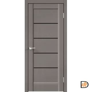 Дверное полотно SoftTouch SoftTouch PREMIER 1 800х2000 цвет Ясень грей структурный стекло Лакобель черное Левое/Правое VD1030305