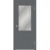 Дверное полотно EMALUX VILLA 2V 900х2000 цвет Вулкан стекло Грани Мателюкс Левое/Правое VD1290506