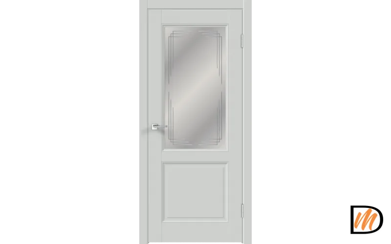 Дверное полотно EMALUX VILLA 2V 600х2000 цвет Доломит стекло Грани Мателюкс Левое/Правое VD1290507