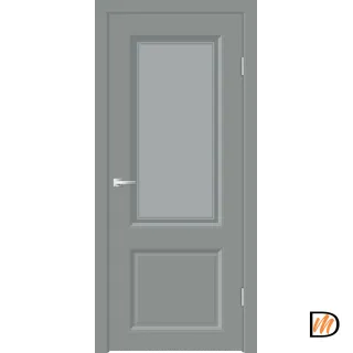 Дверное полотно EMALUX ALTO 21 2V 800х2000 цвет Серый Агат стекло Мателюкс, контур №1 Левое/Правое VD1290677