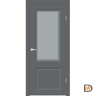 Дверное полотно EMALUX ALTO 21 2V 600х2000 цвет Вулкан стекло Мателюкс, контур №1 Левое/Правое VD1290778