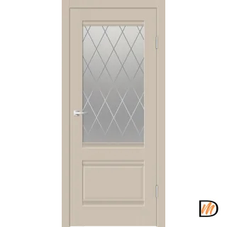 Дверное полотно EMALUX ALTO 2V 800х2000 цвет Кварцит стекло РОМБ светлый Левое/Правое VD1291439