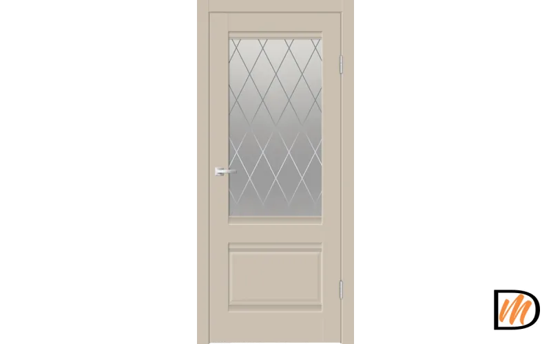 Дверное полотно EMALUX ALTO 2V 900х2000 цвет Кварцит стекло РОМБ светлый Левое/Правое VD1291440