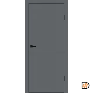 Дверное полотно EMALUX TECHNO BLACK H1 900х2000 цвет Вулкан Левое/Правое VD1300272