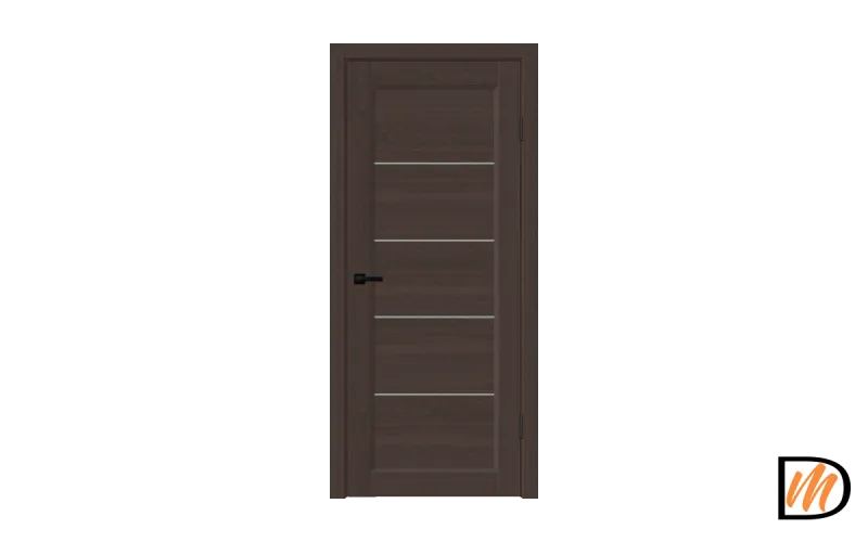 Дверное полотно SOFTWOOD STYLE 1 со стеклом 800х2000 цвет Орех американский шоколад стекло Мателюкс Левое/Правое VD162420