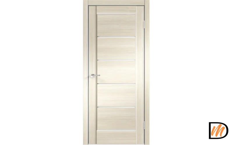 Дверное полотно Экошпон PREMIER 1 700х2000 цвет Ясень Японский стекло Лакобель белое Левое/Правое VD800018