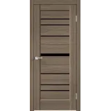 Дверное полотно Экошпон PREMIER 20 700х2000 цвет Ильм Европейский стекло Лакобель черное Левое/Правое VD804519