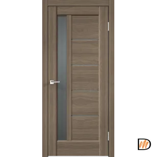 Дверное полотно Экошпон PREMIER 3 800х2000 цвет Ильм Европейский стекло Мателюкс Графит Левое/Правое VD805343