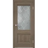Дверное полотно Экошпон ALTO 2V 600х2000 цвет Ильм Европейский стекло РОМБ светлый Левое/Правое VD810080