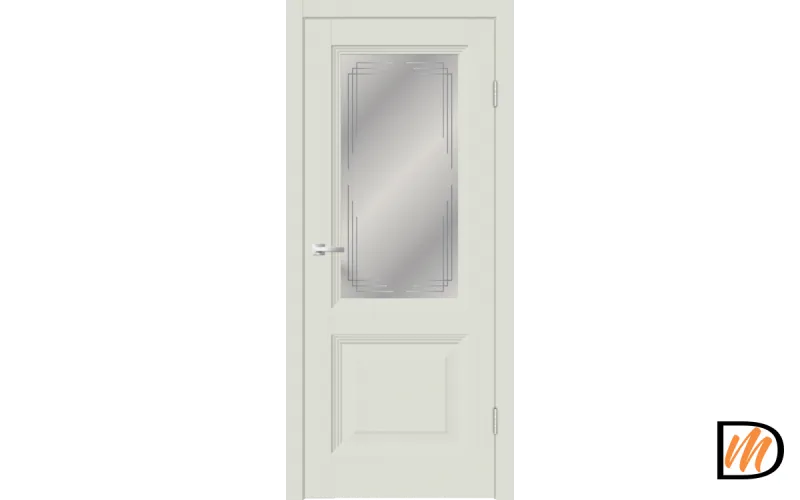 Дверное полотно Экошпон ALTO 15 2V 600х2000 цвет Светло-серый Эмалит стекло Грани Мателюкс Левое/Правое VD811762