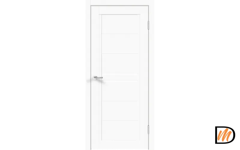 Дверное полотно Экошпон NEXT 2 900х2000 цвет Белый Эмалит стекло Лакобель белое Левое/Правое VD820013