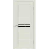 Дверное полотно Экошпон NEXT 2 800х2000 цвет Светло-серый Эмалит стекло Лакобель черное Левое/Правое VD820371