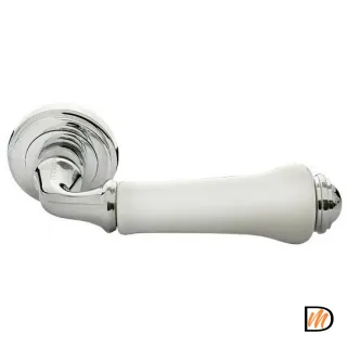 Ручка дверная MH-41-CLASSIC хром/белый  MSK-9011395