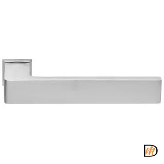 Ручка дверная, с невидимой квадратной розеткой HORIZONT-SM хром матовый  MSK-9012730