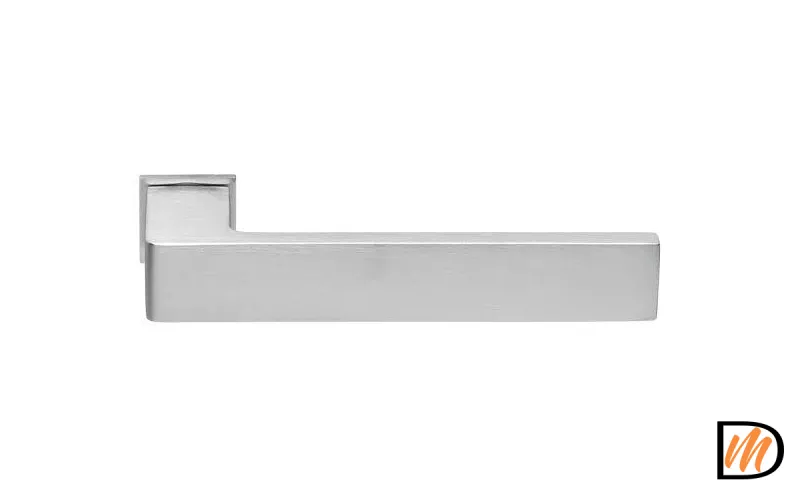 Ручка дверная, с невидимой квадратной розеткой HORIZONT-SM хром матовый  MSK-9012730
