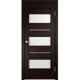 Дверное полотно Экошпон DUPLEX 12 600х2000 цвет Венге стекло Лакобель белое Левое/Правое VD011835