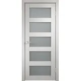 Дверное полотно Экошпон TREND 5V 700х2000 цвет Дуб белый стекло Мателюкс Левое/Правое VD011984