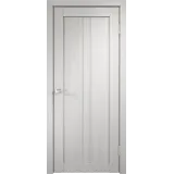 Дверное полотно Экошпон LINEA 2 700х2000 цвет Дуб белый стекло Лакобель белое Левое/Правое VD012979