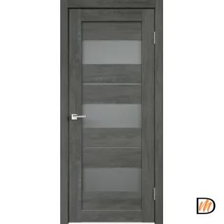 Дверное полотно Экошпон DUPLEX 12 800х2000 цвет Дуб шале графит стекло Мателюкс Левое/Правое VD013730