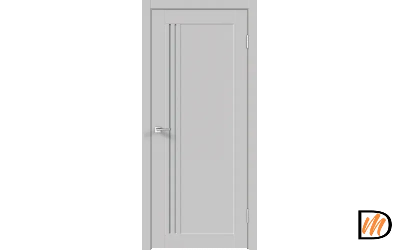 Дверное полотно Экошпон XLINE 8 600х2000 цвет Серый Эмалит стекло Мателюкс Левое/Правое VD017525