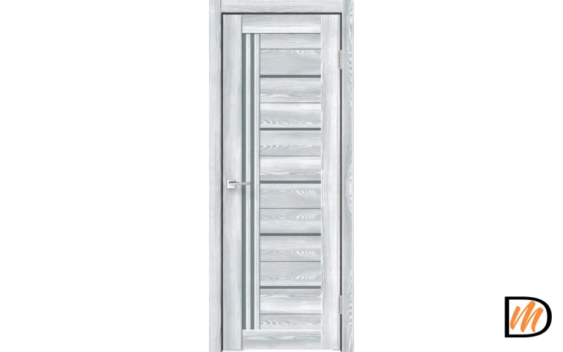 Дверное полотно Экошпон XLINE 17 600х2000 цвет Клён айс стекло Мателюкс Графит Левое/Правое VD017568