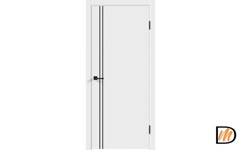Дверное полотно Экошпон Galant M2 600х2000 цвет Белый Эмалит Левое/Правое VD023772