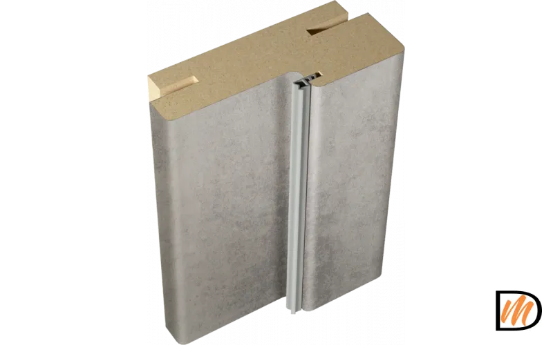 Коробка 80х38 Экошпон цвет Муар светло-серый 2 стойки и перекладина 1500мм Левое/Правое VD063537