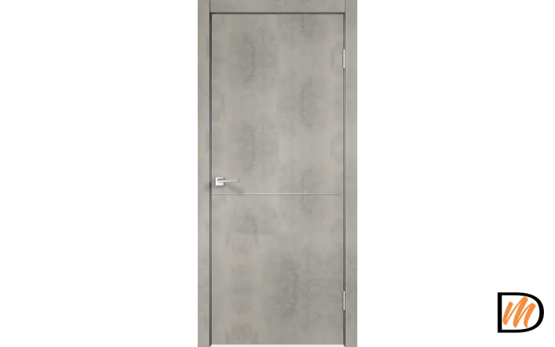 Дверное полотно Экошпон TECHNO H1 700х2000 цвет Муар светло-серый Левое/Правое VD080233