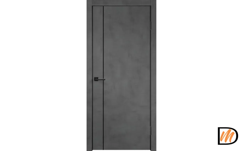 Дверное полотно Экошпон TECHNO BLACK MV1 700х2000 цвет Муар темно-серый Левое/Правое VD080757