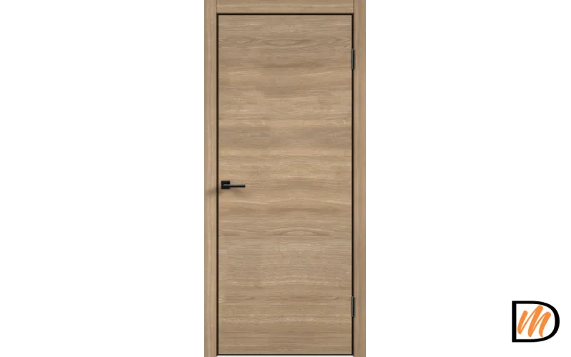 Дверное полотно Экошпон TECHNO BLACK 600х2000 цвет Дуб Европейский горизонт Левое/Правое VD081353