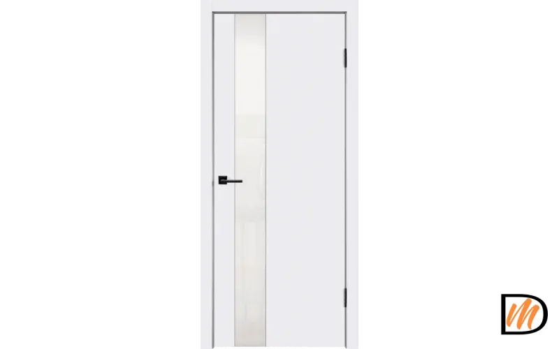 Дверное полотно Эмаль SCANDI 1 Z2 800х2000 цвет Белый стекло Лакобель белое Левое/Правое VD1001595