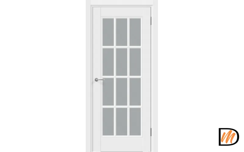 Дверное полотно Эмаль SCANDI 12V 900х2000 цвет Белый стекло Мателюкс Левое/Правое VD1003968