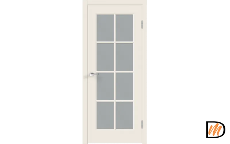 Дверное полотно Эмаль SCANDI 4V 700х2000 цвет Слоновая кость стекло Мателюкс Левое/Правое VD1004871