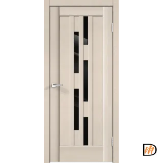 Дверное полотно SoftTouch SoftTouch PREMIER 8 700х2000 цвет Ясень капучино структурный стекло Лакобель черное Левое/Правое VD1030152