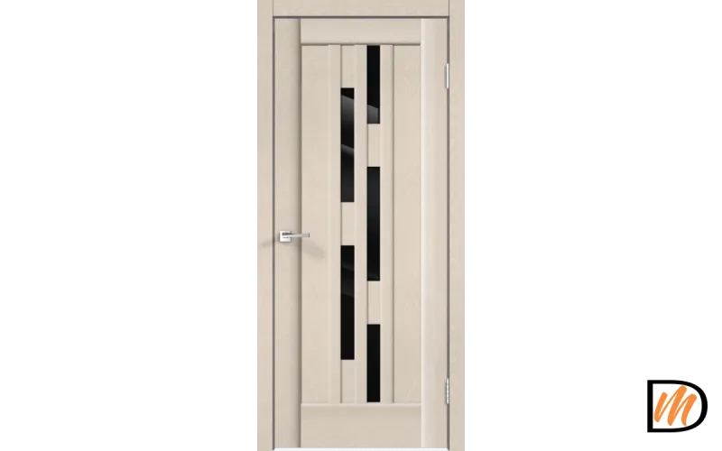 Дверное полотно SoftTouch SoftTouch PREMIER 8 800х2000 цвет Ясень капучино структурный стекло Лакобель черное Левое/Правое VD1030153