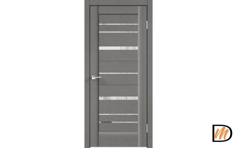 Дверное полотно SoftTouch SoftTouch PREMIER 22 600х2000 цвет Ясень грей структурный стекло Зеркало с двух сторон Левое/Правое VD1030326