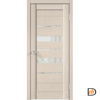 Дверное полотно SoftTouch SoftTouch PREMIER 23 800х2000 цвет Ясень капучино структурный стекло Зеркало с двух сторон Левое/Правое VD1035565