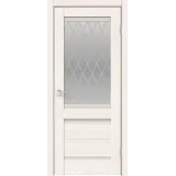 Дверное полотно ECO FLEX CITY 24 800х2000 Цвет Дуб Бьянко стекло РОМБ малый светлый Левое/Правое VD1040663