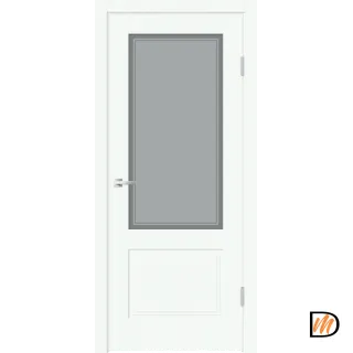 Дверное полотно EMALUX ALTO 22 2V 700х2000 цвет Эльбрус стекло Мателюкс, контур №1 Левое/Правое VD1290369