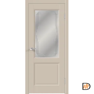 Дверное полотно EMALUX VILLA 2V 600х2000 цвет Кварцит стекло Грани Мателюкс Левое/Правое VD1290511