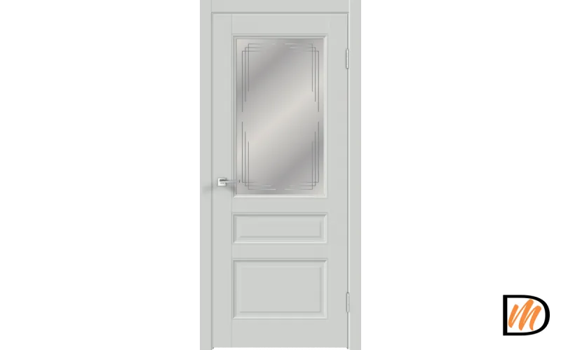 Дверное полотно EMALUX VILLA 3V 800х2000 цвет Доломит стекло Грани Мателюкс Левое/Правое VD1291400