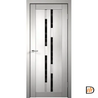 Дверное полотно 3D FLEX UNICA 7 600х2000 Цвет Белый стекло Лакобель черное Левое/Правое VD500315