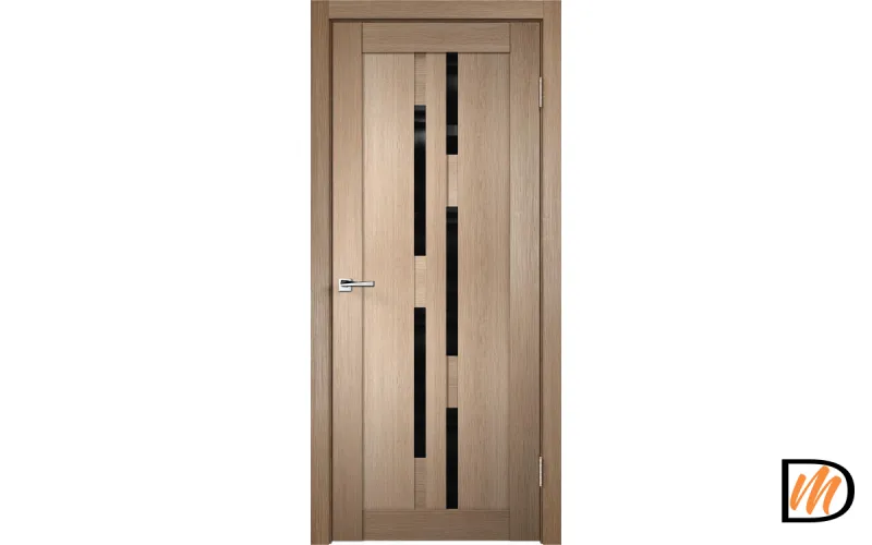 Дверное полотно 3D FLEX UNICA 7 600х2000 Цвет Бруно стекло Лакобель черное Левое/Правое VD500319