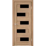 Дверное полотно Экошпон PREMIER 5 600х2000 цвет Дуб Европейский стекло Лакобель белое Левое/Правое VD800199