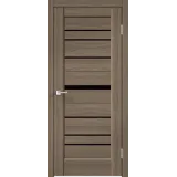 Дверное полотно Экошпон PREMIER 20 900х2000 цвет Ильм Европейский стекло Лакобель черное Левое/Правое VD804521