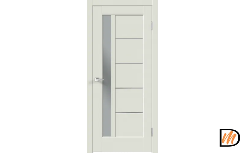 Дверное полотно Экошпон PREMIER 3 700х2000 цвет Светло-серый Эмалит стекло Мателюкс Левое/Правое VD805065