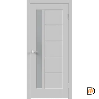 Дверное полотно Экошпон PREMIER 3 600х2000 цвет Серый Эмалит стекло Мателюкс Левое/Правое VD805079
