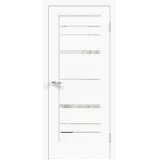 Дверное полотно Экошпон PREMIER 22 800х2000 цвет Белый Эмалит стекло Зеркало с двух сторон Левое/Правое VD805164