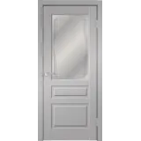 Дверное полотно Экошпон VILLA 3V 800х2000 цвет Серый Эмалит стекло Грани Мателюкс Графит Левое/Правое VD810508