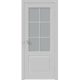 Дверное полотно Экошпон ALTO 12 2V 900х2000 цвет Серый Эмалит стекло Мателюкс Левое/Правое VD811432